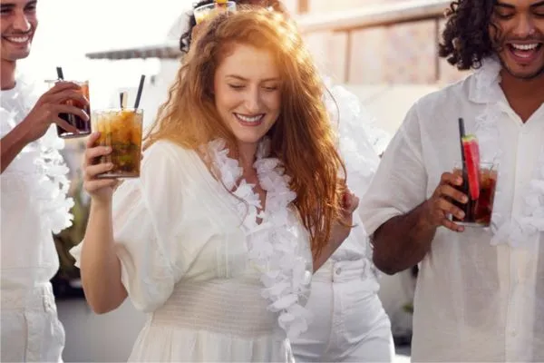 White winter wonderland Cocktail reception